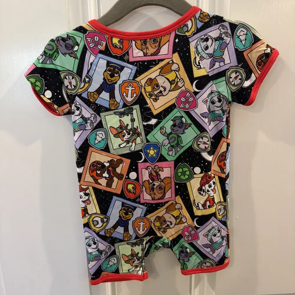 Paw Patrol 0-3 Month Kids Shorty Zippy Outfit Bamboo